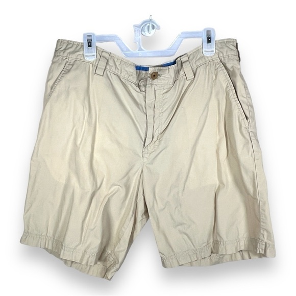 SIZE 38 IZOD KHAKI BEIGE SHORTS CASUAL OUTDOOR - Picture 1 of 9